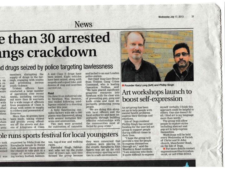 Expressions with Art: Local Man Establishes Self Help Art&nbsp;Group